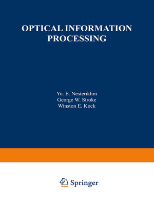 cover image of Optical Information Processing